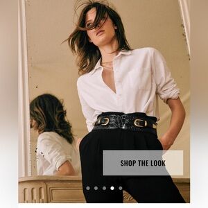 Sezane tomboy shirt - white size xxs
